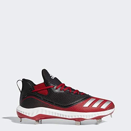 imageadidas Mens Icon V Bounce Cleats Baseball ShoeCore BlackSilver MetPower Red