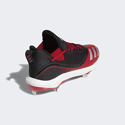 imageadidas Mens Icon V Bounce Cleats Baseball ShoeCore BlackSilver MetPower Red