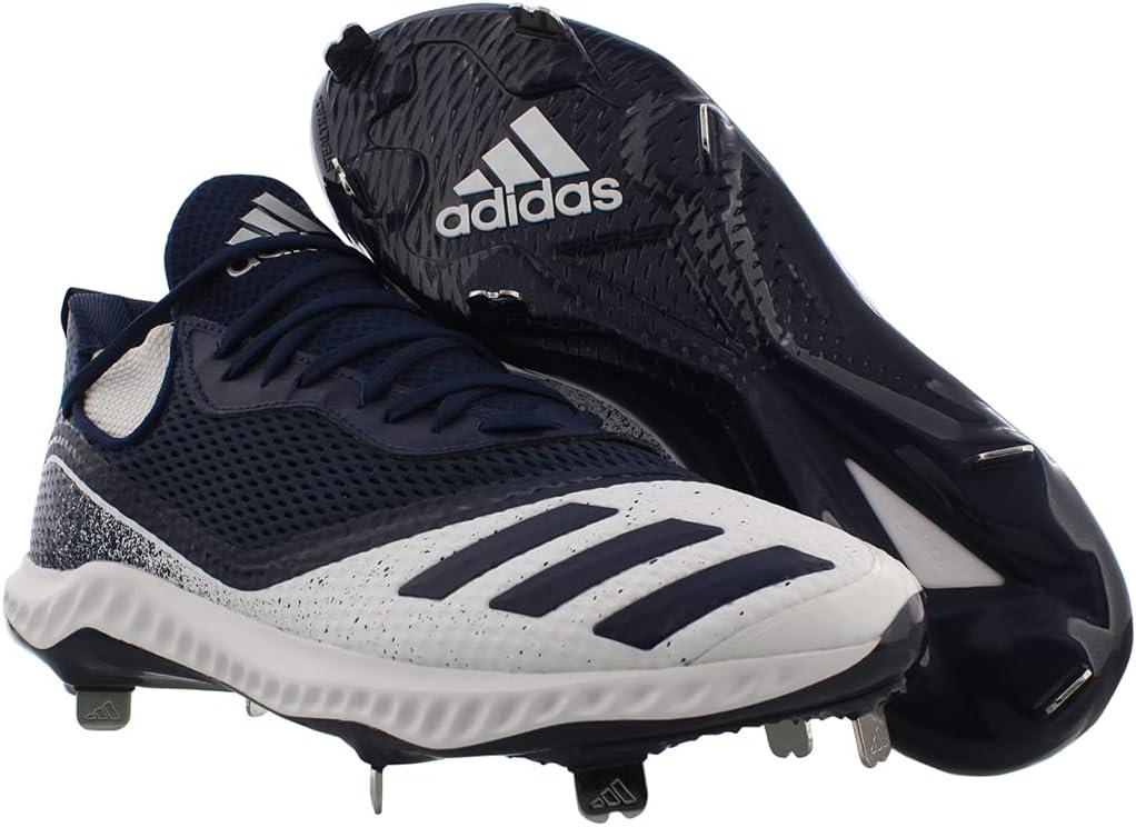 imageadidas Mens Icon V Bounce Cleats Baseball ShoeFootwear WhiteCollegiate NavyCollegiate Navy