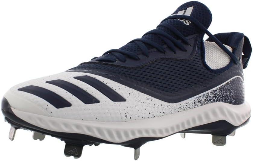 imageadidas Mens Icon V Bounce Cleats Baseball ShoeFootwear WhiteCollegiate NavyCollegiate Navy