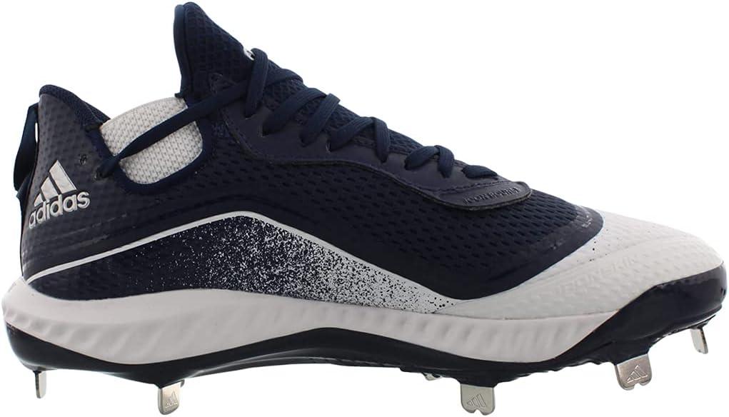 imageadidas Mens Icon V Bounce Cleats Baseball ShoeFootwear WhiteCollegiate NavyCollegiate Navy