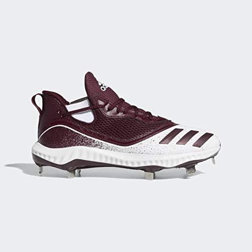 imageadidas Mens Icon V Bounce Cleats Baseball ShoeFtwr WhiteMaroonMaroon