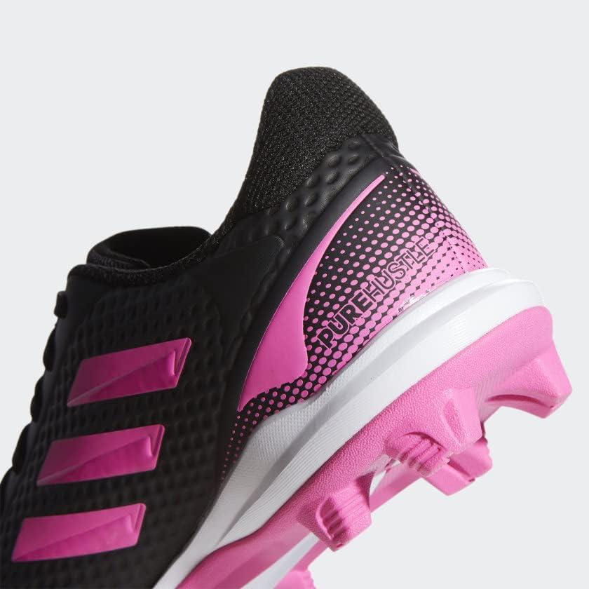 imageadidas UnisexChild Purehustle 2 Md Baseball ShoeBlackScreaming PinkWhite