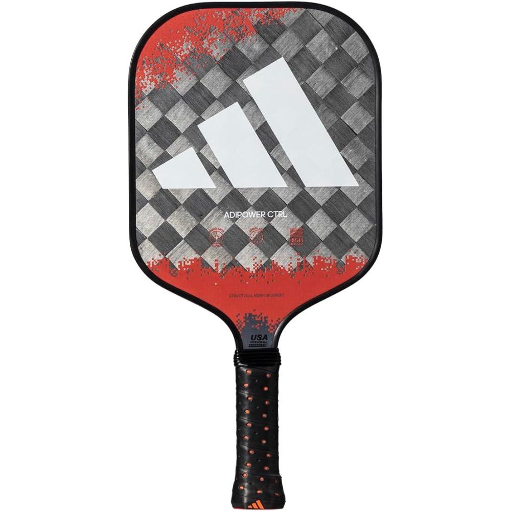 imageAdidas Adipower Pickleball Paddle 24k Aluminized Carbon3k Carbon SurfaceClassic Multilayer ConstructionHD Polypropylene Honeycomb CoreFeaturing SpinbladeUSAPA Approved2023 Adipower CTRL Orange