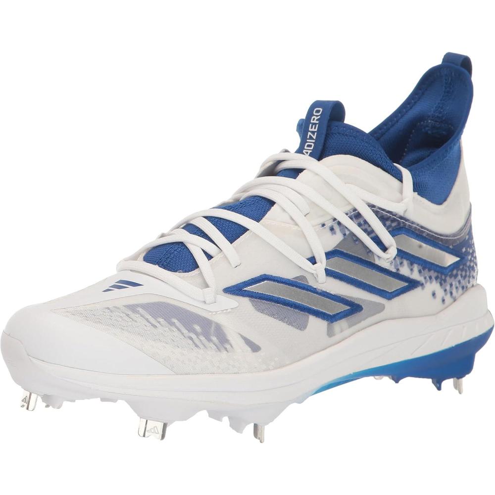 imageadidas Mens Adizero Afterburner 9 NwvTeam Royal BlueSilver MetallicWhite