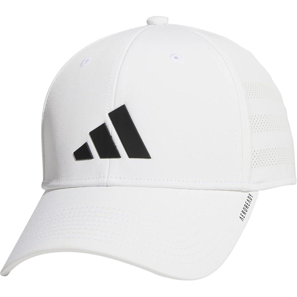 imageadidas Mens Gameday Stretch Fit Baseball CapWhiteBlack