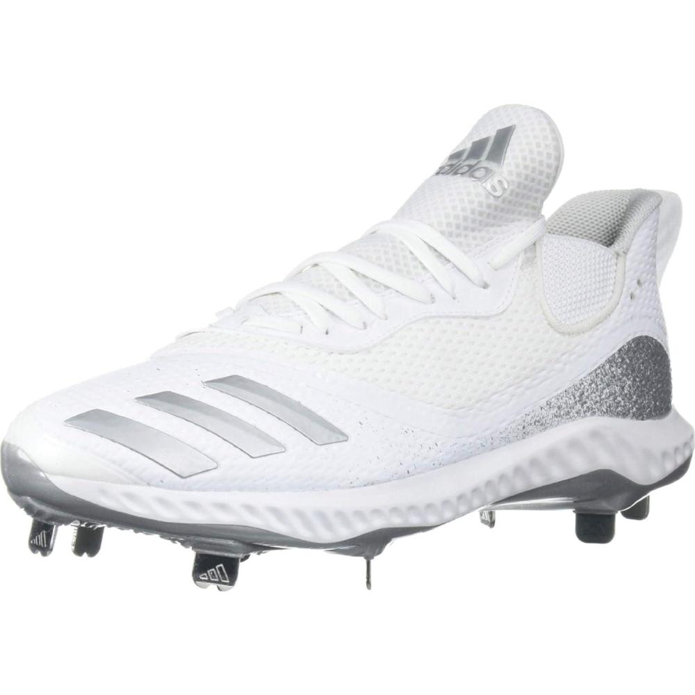 imageadidas Mens Icon V Bounce Cleats Baseball ShoeFtwr WhiteSilver MetFtwr White