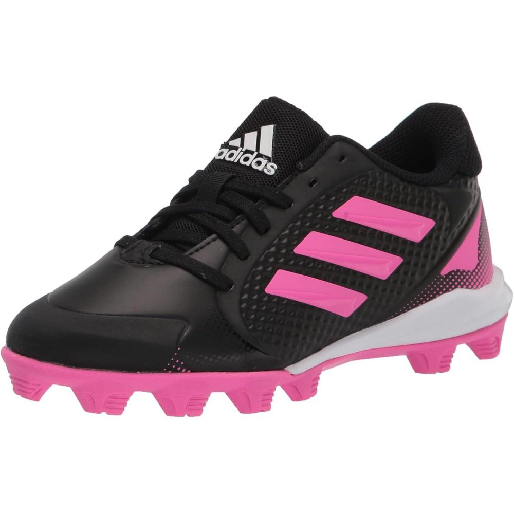 imageadidas UnisexChild Purehustle 2 Md Baseball ShoeBlackScreaming PinkWhite