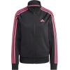 imageadidas Essentials WarmUp Tricot Slim 3Stripes Track Jacket Plus Size WomensBlackPulse Magenta