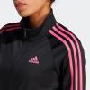 imageadidas Essentials WarmUp Tricot Slim 3Stripes Track Jacket Plus Size WomensBlackPulse Magenta