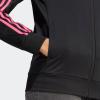 imageadidas Essentials WarmUp Tricot Slim 3Stripes Track Jacket Plus Size WomensBlackPulse Magenta