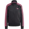 imageadidas Essentials WarmUp Tricot Slim 3Stripes Track Jacket Plus Size WomensBlackPulse Magenta