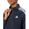 imageadidas Essentials WarmUp Tricot Slim 3Stripes Track Jacket Plus Size WomensLegend Ink