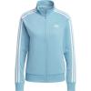 imageadidas Essentials WarmUp Tricot Slim 3Stripes Track Jacket Plus Size WomensPreloved BlueWhite