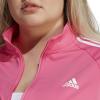 imageadidas Essentials WarmUp Tricot Slim 3Stripes Track Jacket Plus Size WomensPulse MagentaWhite