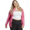 imageadidas Essentials WarmUp Tricot Slim 3Stripes Track Jacket Plus Size WomensPulse MagentaWhite