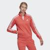 imageadidas Essentials WarmUp Tricot Slim 3Stripes Track Jacket Plus Size WomensSemi TurboWhite