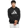imageadidas Mens Big Logo Graphic HoodieBlackWhite