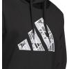 imageadidas Mens Big Logo Graphic HoodieBlackWhite