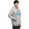 imageadidas Mens Big Logo Graphic HoodieMedium Grey HeatherBlue