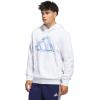 imageadidas Mens Big Logo Graphic HoodieWhiteBlue