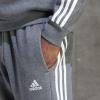 imageadidas Mens Essentials 3Stripes Fleece Open Hem PantsDark Grey Heather
