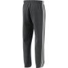 imageadidas Mens Essentials 3Stripes Fleece Open Hem PantsDark Grey Heather