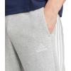 imageadidas Mens Essentials 3Stripes Fleece Open Hem PantsMedium Grey Heather