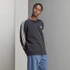 imageadidas Mens Essentials 3Stripes Fleece SweatshirtBlackCore Black 1