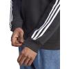 imageadidas Mens Essentials 3Stripes Fleece SweatshirtBlackCore Black 1