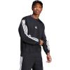 imageadidas Mens Essentials 3Stripes Fleece SweatshirtBlackWhite