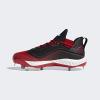 imageadidas Mens Icon V Bounce Cleats Baseball ShoeCore BlackSilver MetPower Red