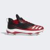 imageadidas Mens Icon V Bounce Cleats Baseball ShoeCore BlackSilver MetPower Red