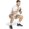 imageadidas Mens Train Essentials All Over Printed ShortsSilver PebbleBlack