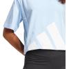 imageadidas Womens Essentials Big Logo Boyfriend TShirtBlueWhite
