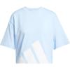 imageadidas Womens Essentials Big Logo Boyfriend TShirtBlueWhite