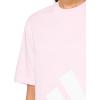 imageadidas Womens Essentials Big Logo Boyfriend TShirtClear PinkWhite