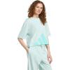 imageadidas Womens Essentials Big Logo Boyfriend TShirtHalo MintFlash Aqua