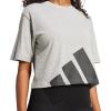 imageadidas Womens Essentials Big Logo Boyfriend TShirtMedium Grey HeatherBlack