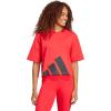 imageadidas Womens Essentials Big Logo Boyfriend TShirtPure RubyBlack