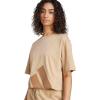 imageadidas Womens Essentials Big Logo Boyfriend TShirtWarm SandstoneBrown Desert
