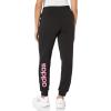 imageadidas Womens Essentials Linear French Terry Cuffed PantsBlackPulse Magenta