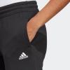 imageadidas Womens Essentials Linear French Terry Cuffed PantsBlackWhite