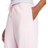 imageadidas Womens Essentials Linear French Terry Cuffed PantsClear PinkWhite
