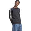 imageadidas Mens Essentials 3Stripes Fleece SweatshirtBlackCore Black 1