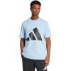 imageadidas Mens Essentials Big Logo TShirtBlueBlack
