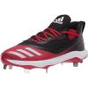 imageadidas Mens Icon V Bounce Cleats Baseball ShoeCore BlackSilver MetPower Red