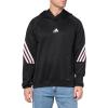 imageadidas Mens Select Foundation Fleece Basketball HoodieBlackWhite