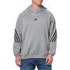 imageadidas Mens Select Foundation Fleece Basketball HoodieGreyBlack