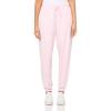 imageadidas Womens Essentials Linear French Terry Cuffed PantsClear PinkWhite